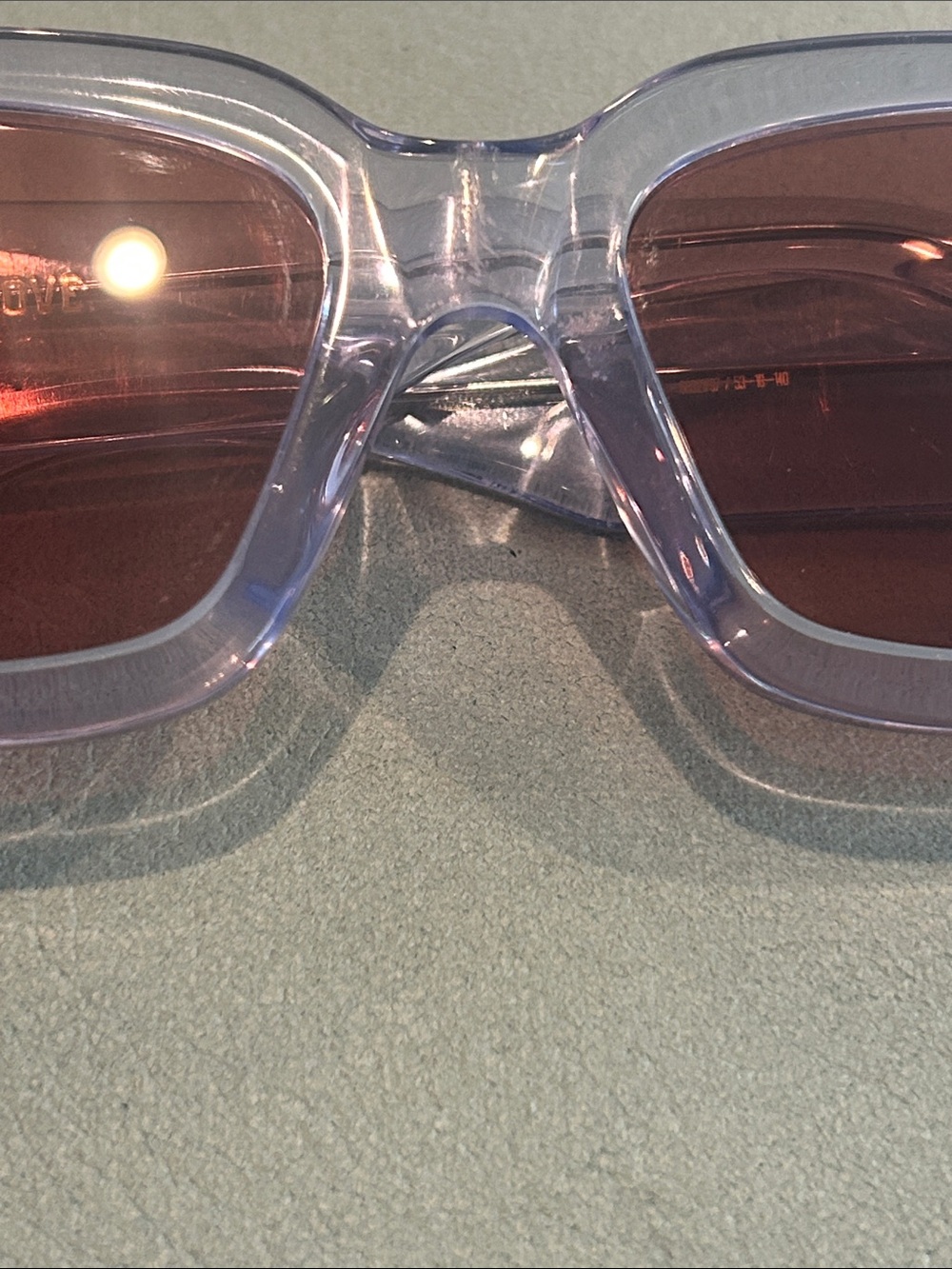 D L Walker (Dan Levy) Eyewear Sunglasses in the colorway Rain “See With Love” - Picture 5 of 6